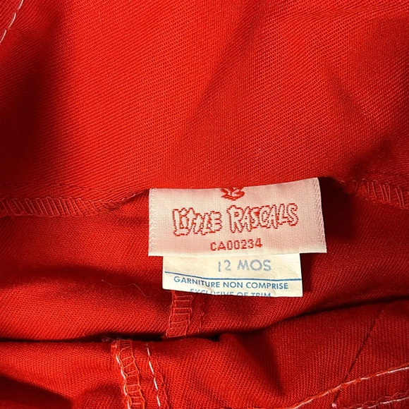 Little Rascals LIKE NEW HBC Vintage Overalls-rainbow Elastic straps. 12 mo - Picture 4 of 4
